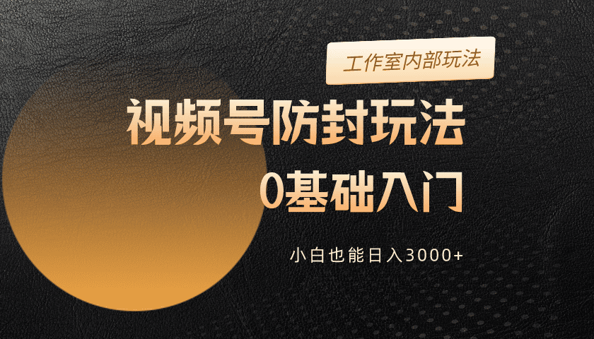 2024视频号升级防封玩法，零基础入门，小白也能日入3000+ 网赚 第1张