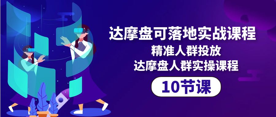 达摩盘可落地实战课程，精准人群投放，达摩盘人群实操课程（10节课） 网赚 第1张