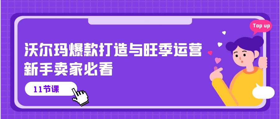 沃尔玛 爆款打造与旺季运营，新手卖家必看（11节视频课） 网赚 第1张