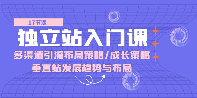 独立站 入门课：多渠道 引流布局策略/成长策略/垂直站发展趋势与布局 网赚 第1张