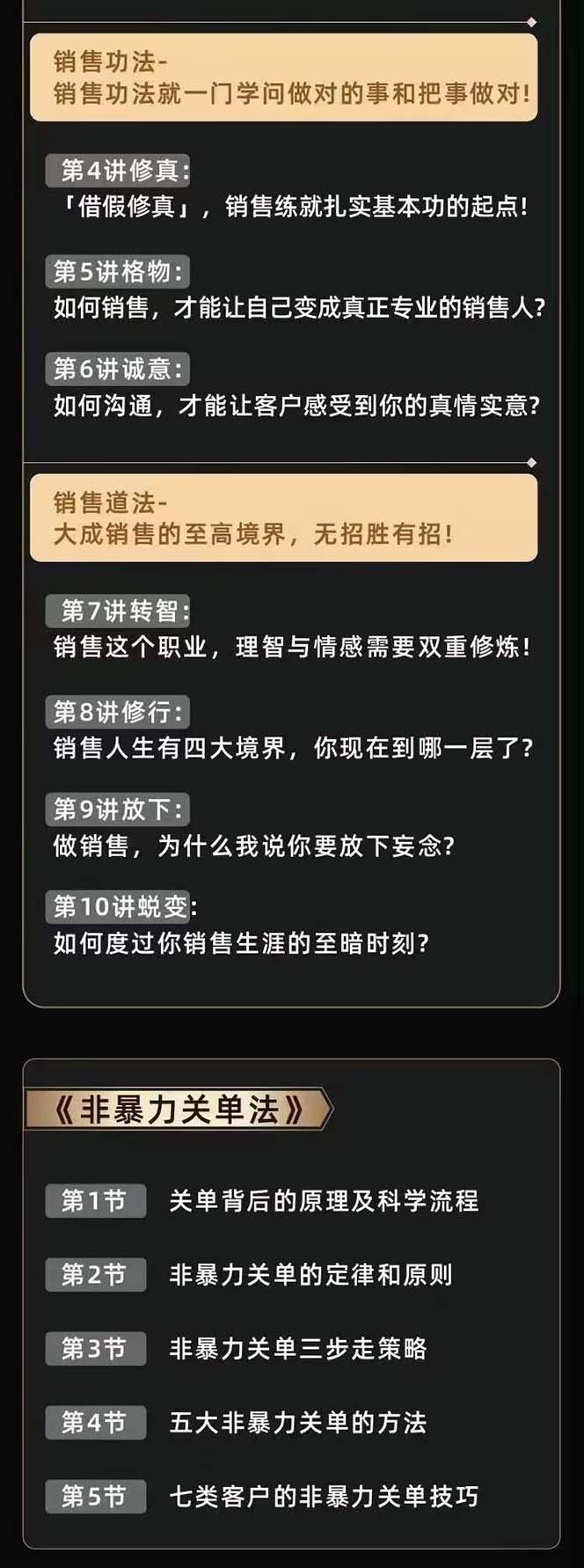 从小新手到销冠 三合一速成：销售3法+非暴力关单法+销售系统挖需课 (27节) 网赚 第4张