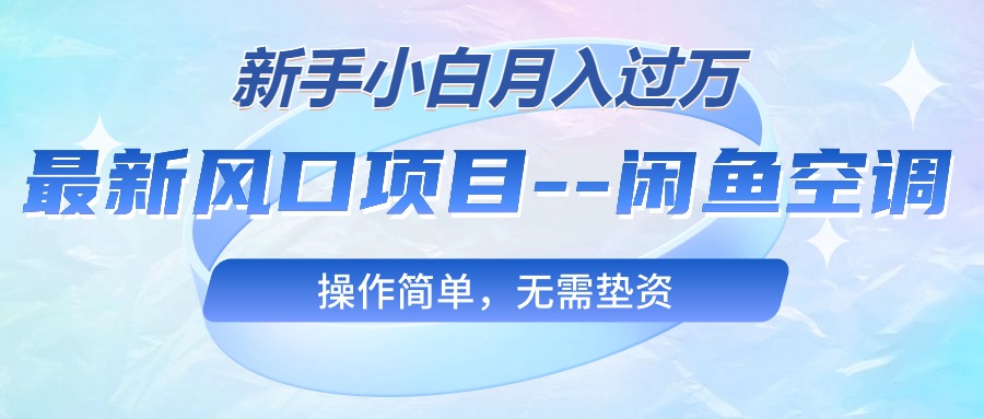 最新风口项目—闲鱼空调，新手小白月入过万，操作简单，无需垫资 网赚 第1张