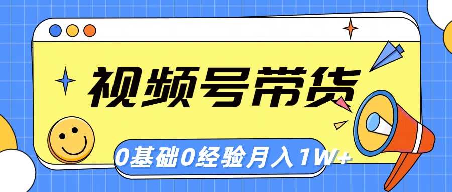 视频号轻创业带货，零基础，零经验，月入1w+ 网赚 第1张