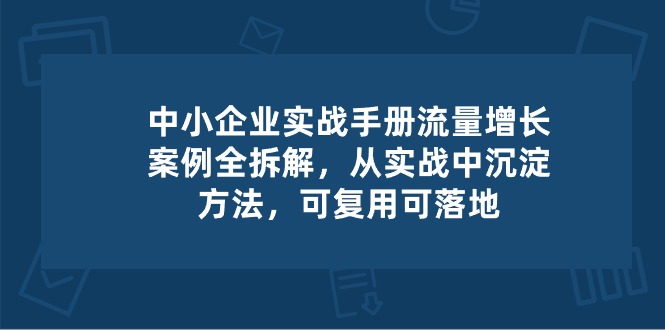 中小 企业 实操手册-流量增长案例拆解，从实操中沉淀方法，可复用可落地 网赚 第1张