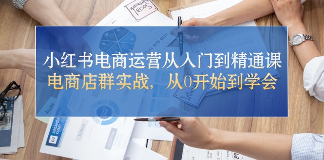 小红书电商运营从入门到精通课，电商店群实战，从0开始到学会 网赚 第1张