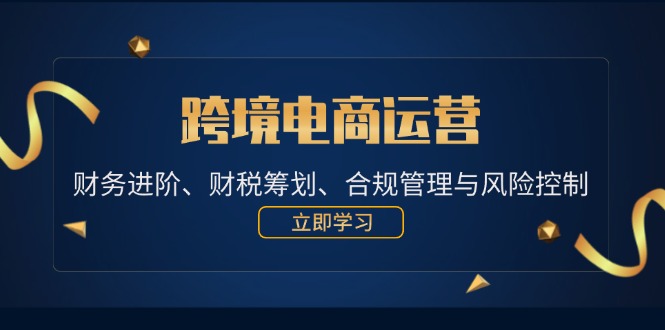 跨境电商运营：财务进阶、财税筹划、合规管理与风险控制 网赚 第1张