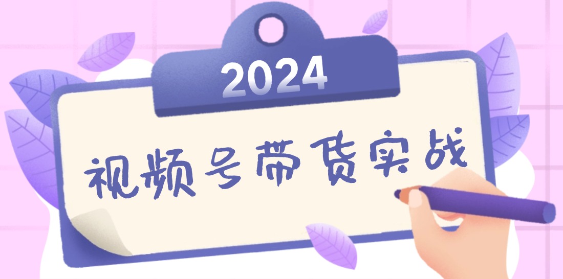 2024视频号最新带货实战课：无人直播/书单号卖货/个人IP口播 (附资料素材) 网赚 第1张