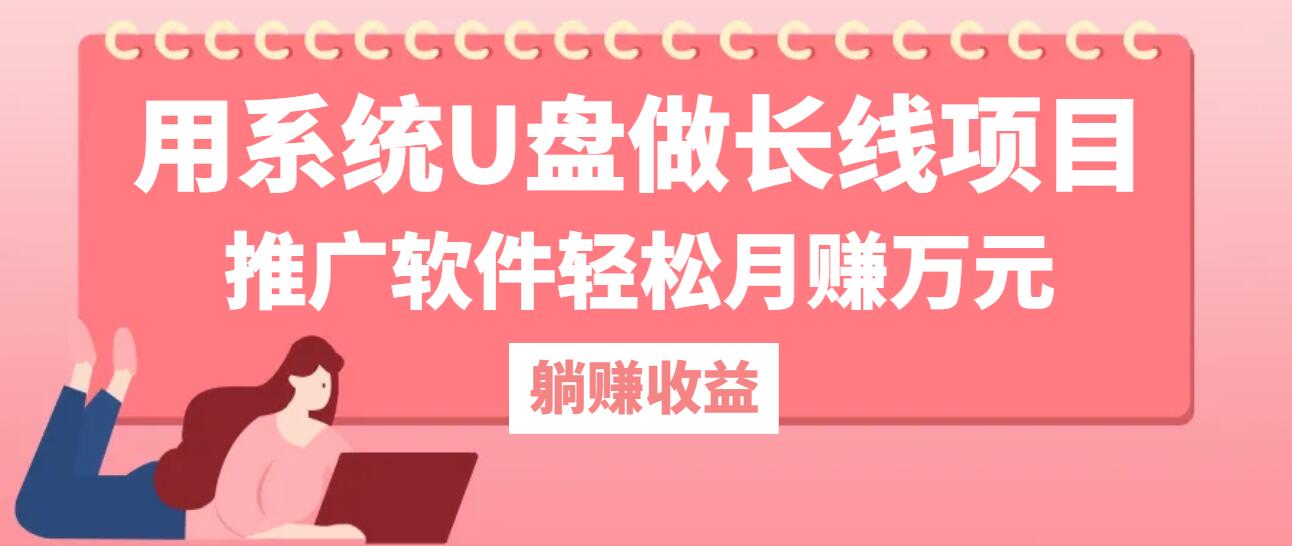 用系统U盘做长线项目，推广软件轻松月赚万元（附制作教程+软件）