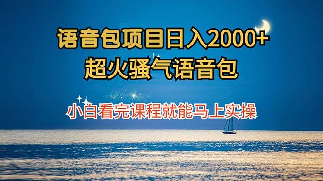 语音包项目 日入2000+ 超火骚气语音包小白看完课程就能马上实操 网赚 第1张