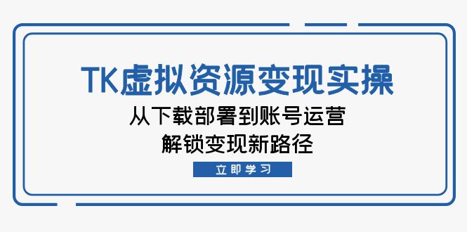 TK虚拟资料变现实操：从下载部署到账号运营，解锁变现新路径 网赚 第1张