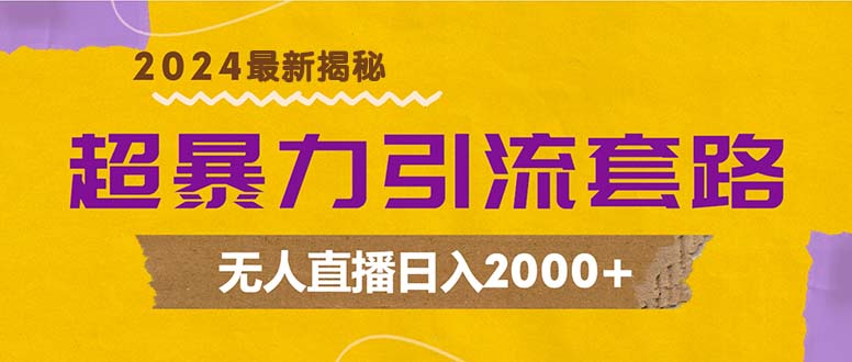 超暴力引流套路，无人直播日入2000+ 网赚 第1张