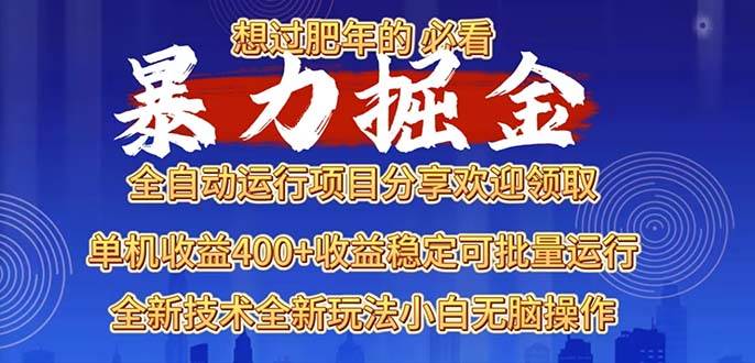 2025暴力掘金项目，想过肥年必看！